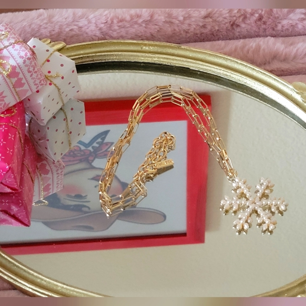 NWOT Sugarfix by Baublebar Snowflake Necklace - Picture 3 of 7
